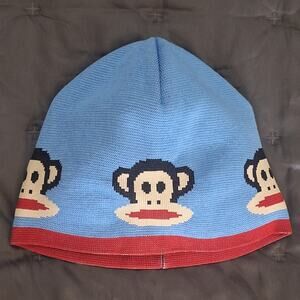 Vintage Y2K Paul Frank Beanie Sky Blue Julius Monkey Youth 4-16 Outdoor Winter